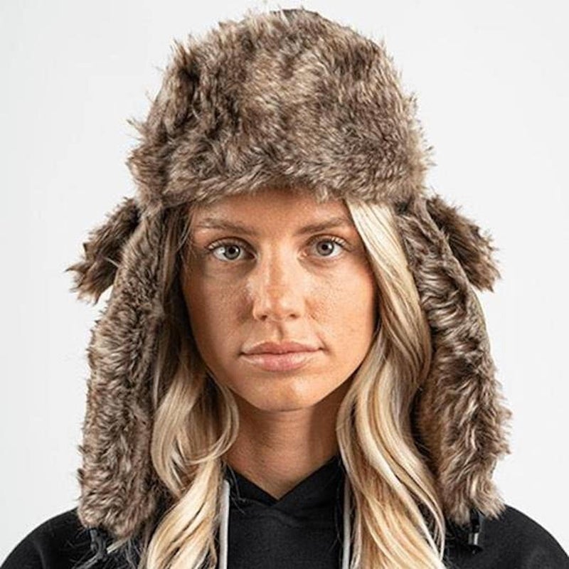 SA Company Trapper Hat Winter Hats for Men & Women | Ushanka Russian Hat | Faux Fur Hat with Ear Flap (Snow Camo) - Image 3